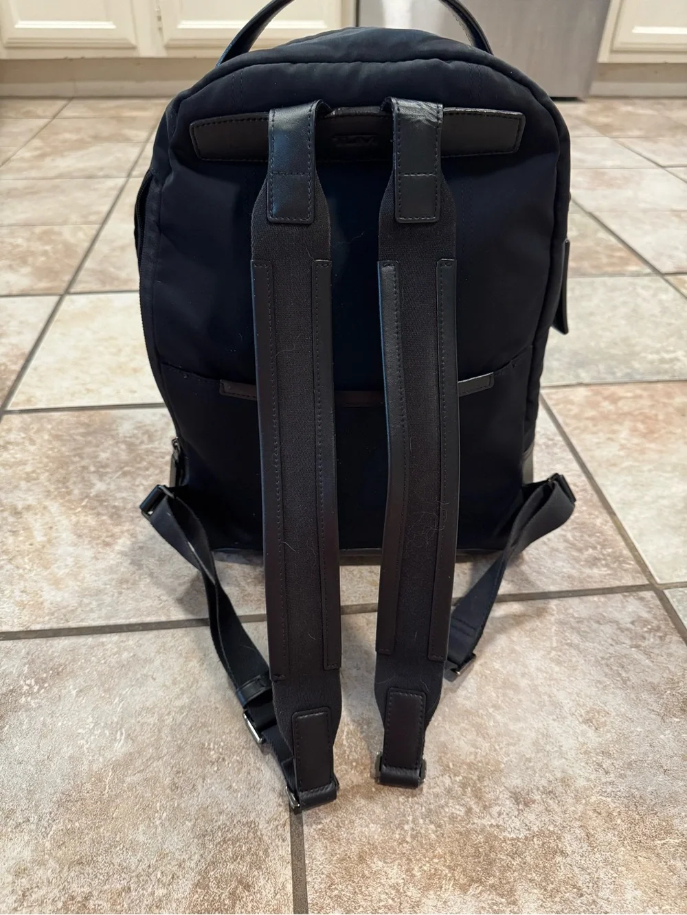 Tumi Harrison Black Nylon laptop Backpack with Front Zip Pocket